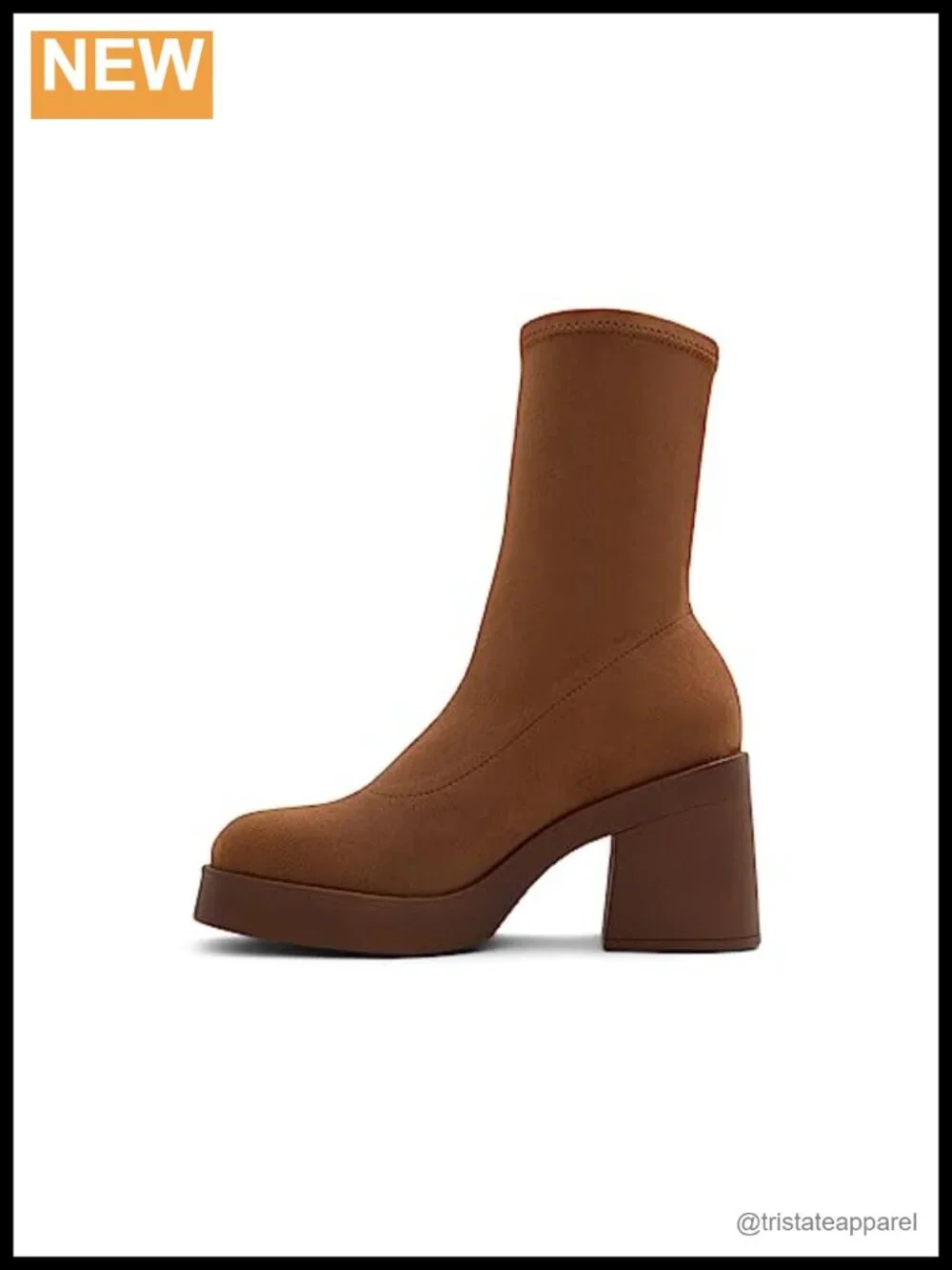Call It Spring Women's Steffanie Ankle Bootie Square Toe Block Heel Slip-On